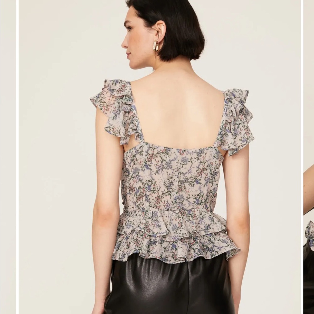 Floral Ruffle Top Marissa Webb x RTR - Picture 3 of 4